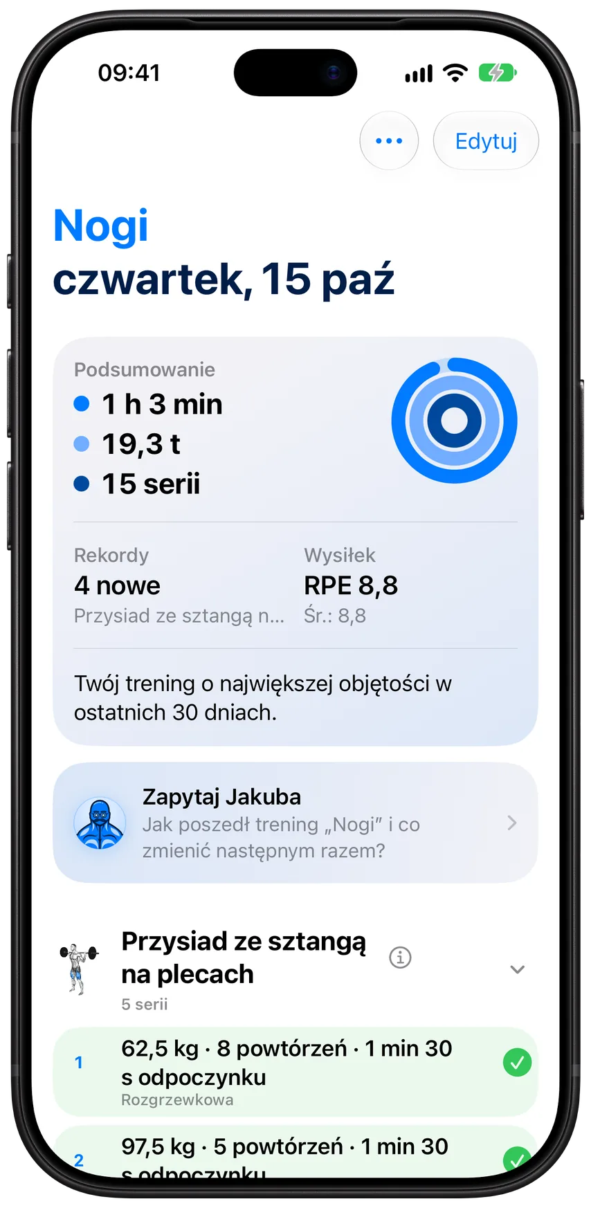 Ukończony trening nóg w Athleonie: nieco ponad godzina, 19,3 tony podniesionego ciężaru, 15 serii i cztery nowe rekordy